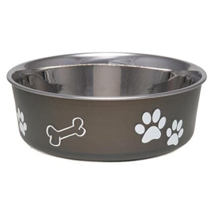 Loving Pets Bella Bowl Designer and Expressions Stainless Steel Cat and Dog Bowl Espresso Extra Large