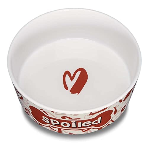 Loving Pets Dolce Moderno Spoiled Me Ceramic Dog Bowl - Large
