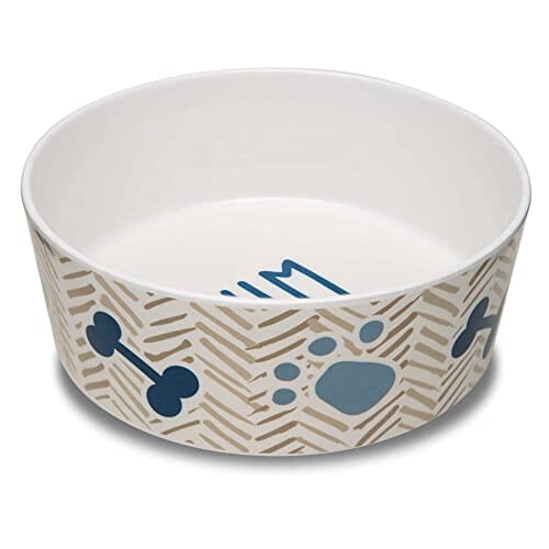 Loving Pets Dolce Moderno Yum Chevron Ceramic Dog Bowl - Large Default Title