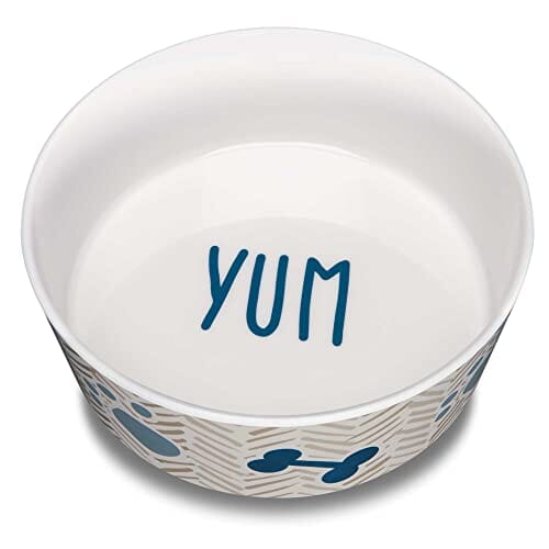 Loving Pets Dolce Moderno Yum Chevron Ceramic Dog Bowl - Large