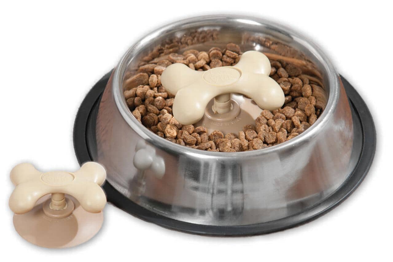 Loving Pets Gobble Stopper Slow-Feeder Mechanism for Dog Bowls Large