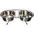Loving Pets Ruff-N-Tuff Double Stainless Steel Cat and Dog Packaged Diner Bowl - 1 Pint Default Title