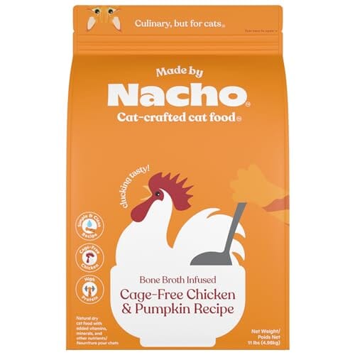 Made by Nacho Cage-Free Chicken and Pumpkin Bone Broth Infused Dry Cat Food - 11 Lbs Default Title