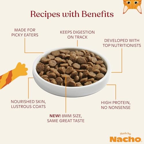 Made by Nacho Cage-Free Chicken and Pumpkin Bone Broth Infused Dry Cat Food - 11 Lbs