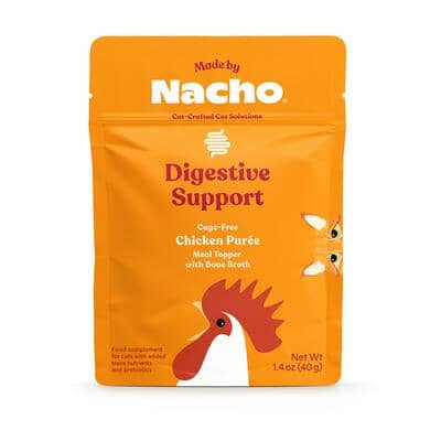 Made by Nacho Digestive Support Chicken Puree Cat Food Topper Pouch - 1.4 Oz - 18 Pack Default Title