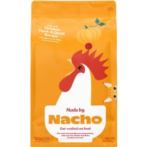 Made by Nacho Grain-Free Chicken Duck and Quail Dry Cat Food with Freeze-Dried Raw Bits 2 Pounds