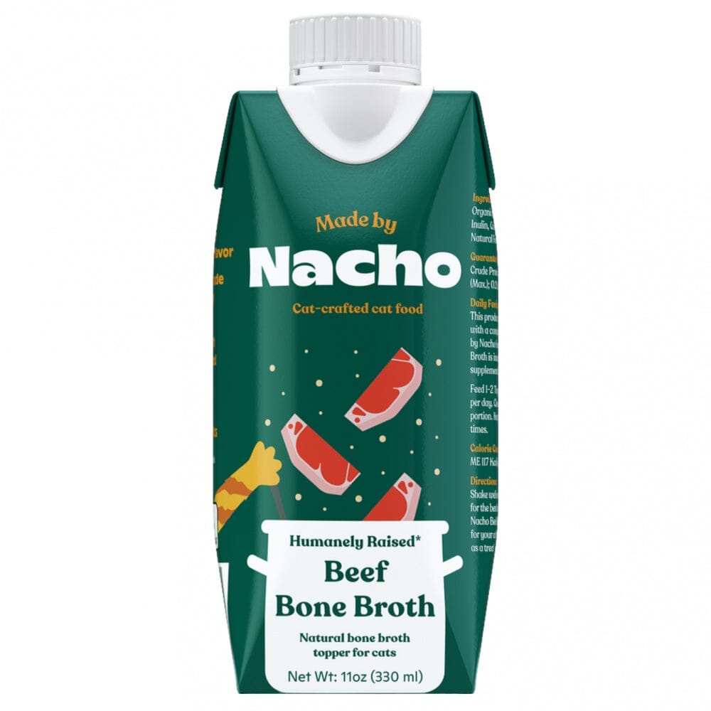 Made by Nacho Humanely Raised Beef Bone Broth Cat Food Topper - 11 Oz - 12 Pack Default Title