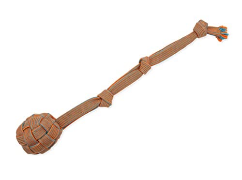 Mammoth Pet Products Extra Floss Webbing Ball and Rope Tug Dog Toy