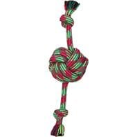 Mammoth Pet Products Monkey Fist Ball Extra Fresh Dental Floss Mint Scent Rope Tug Dog Toy Large - 18 Inch