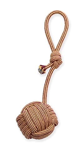 Mammoth Pet Products Monkey Fist Ball with Handle Extra Fresh Dental Floss Mint Scent Dog Toy Small - 3 Inch