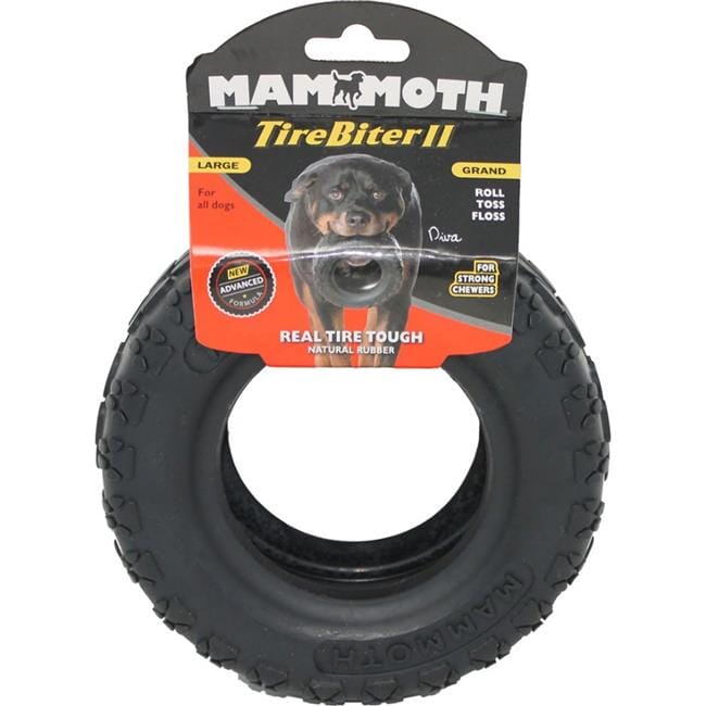 Mammoth Pet Products TireBiter II Tire Chew Rubber Dog Toy Large - 6 Inch