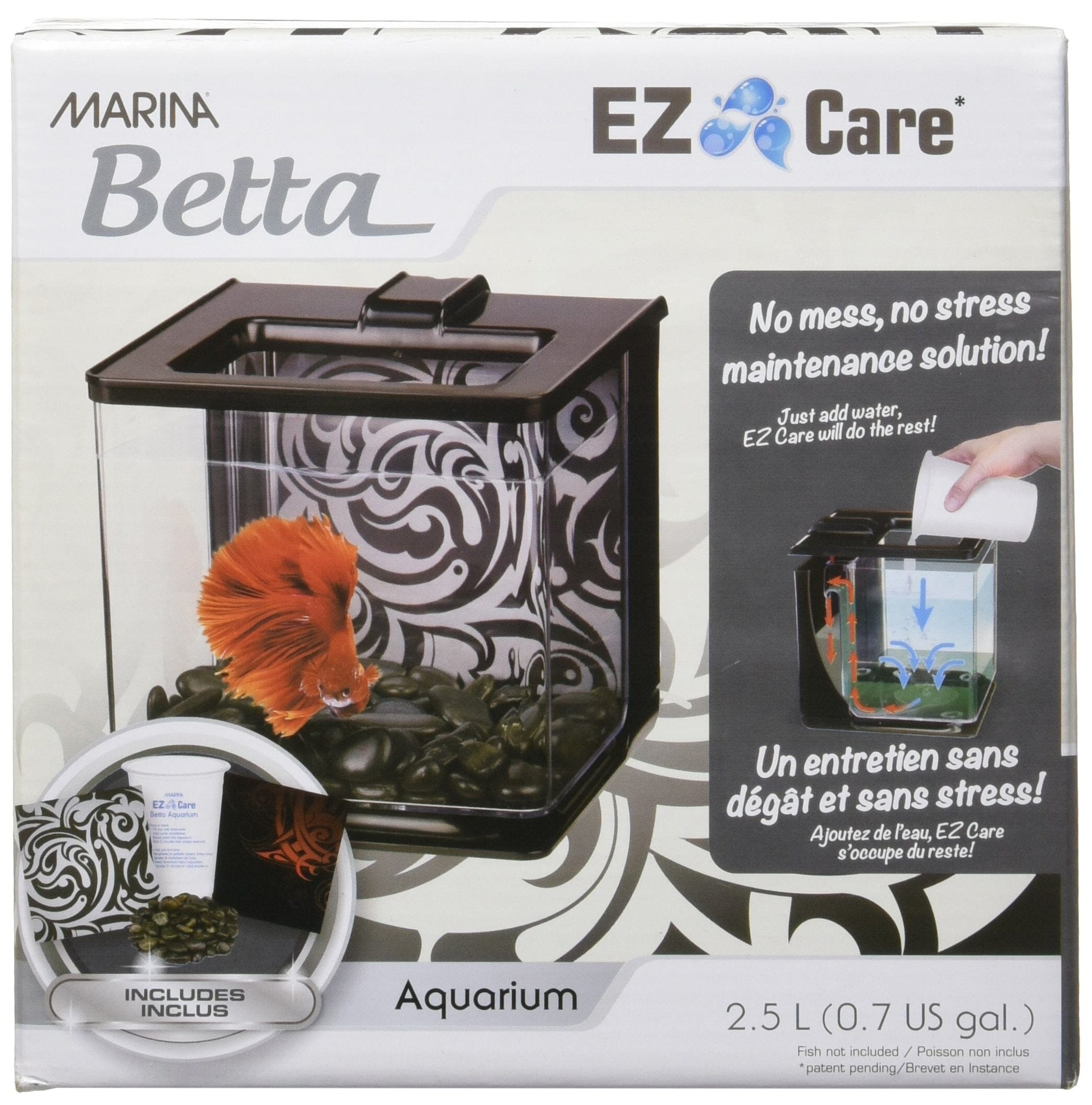 Marina Betta EZ Care Aquarium - Black  