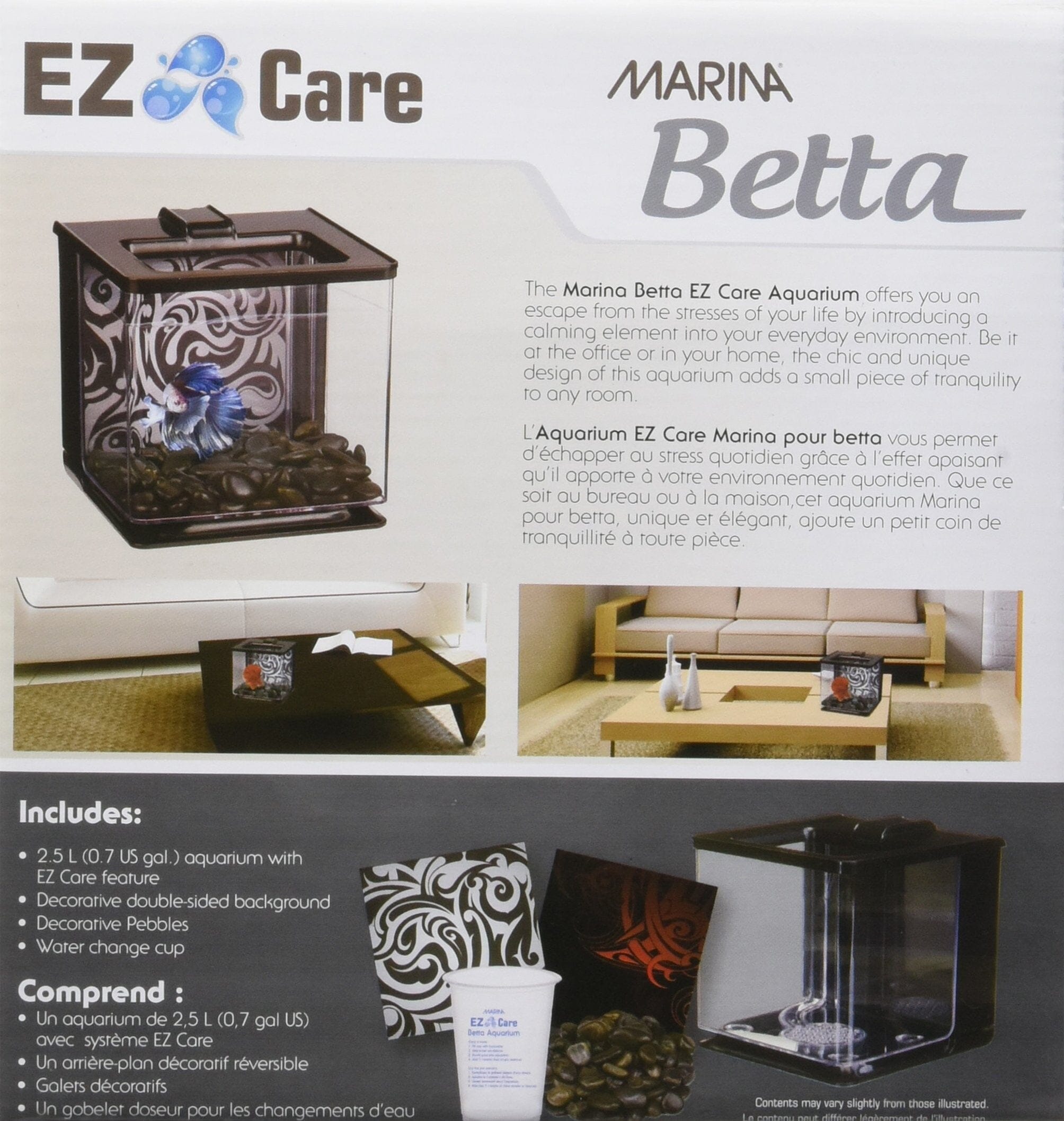 Marina Betta EZ Care Aquarium - Black  