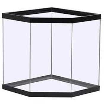 Marineland Standard Pentagon Aquarium Fish Tank - Black - 44 Gal