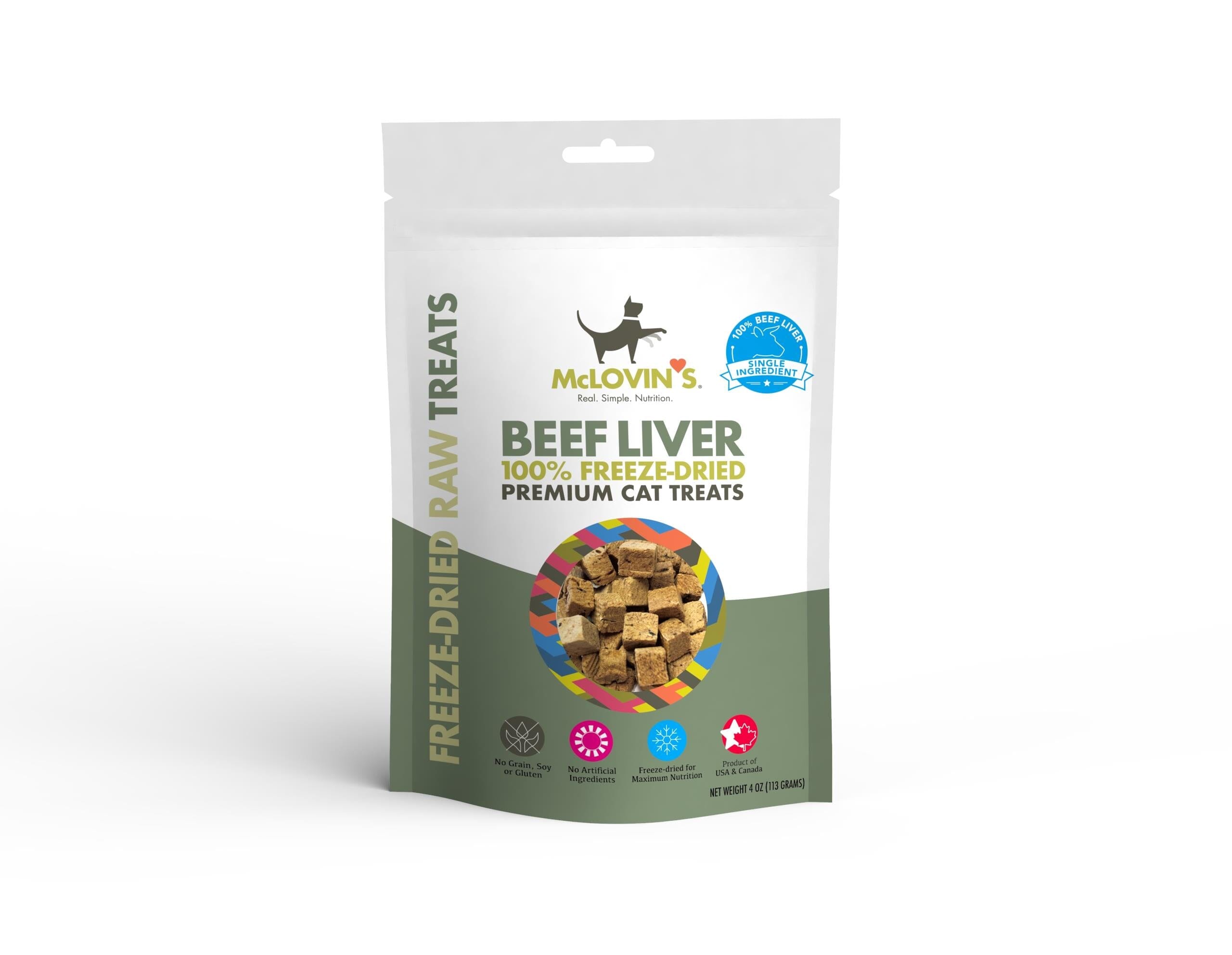 McLovin's 100% Freeze-Dried Beef Liver Premium Cat Treats  