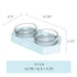 Mclovin's Pet Elevated Angled Food and Water Double Pet Bowl - Blue  