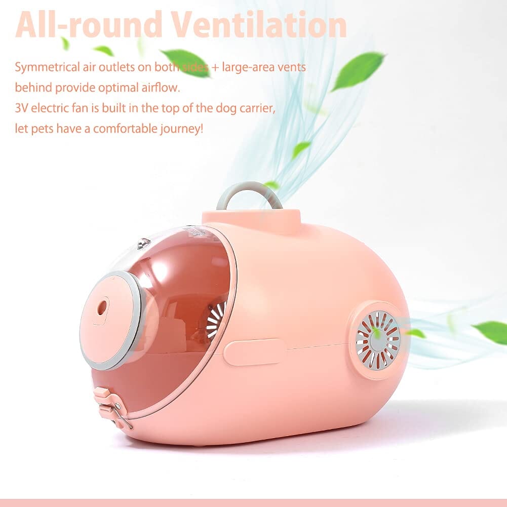 Mclovin's Pet Submarine Hard-Shell Travel Pet Carrier - Pink  