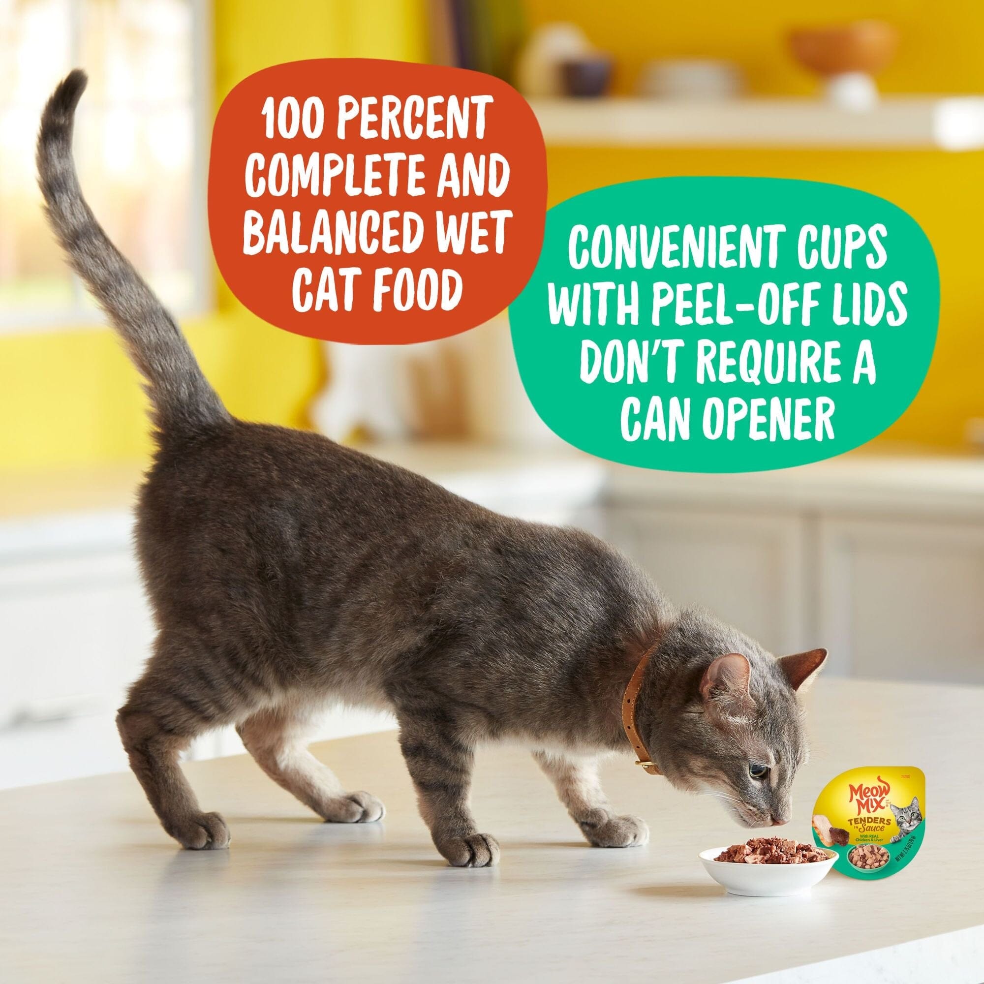 Meow-Mix Tender Favorites Chicken and Liver in Sauce Wet Cat Food Trays - 2.75 Oz - 12 Pack