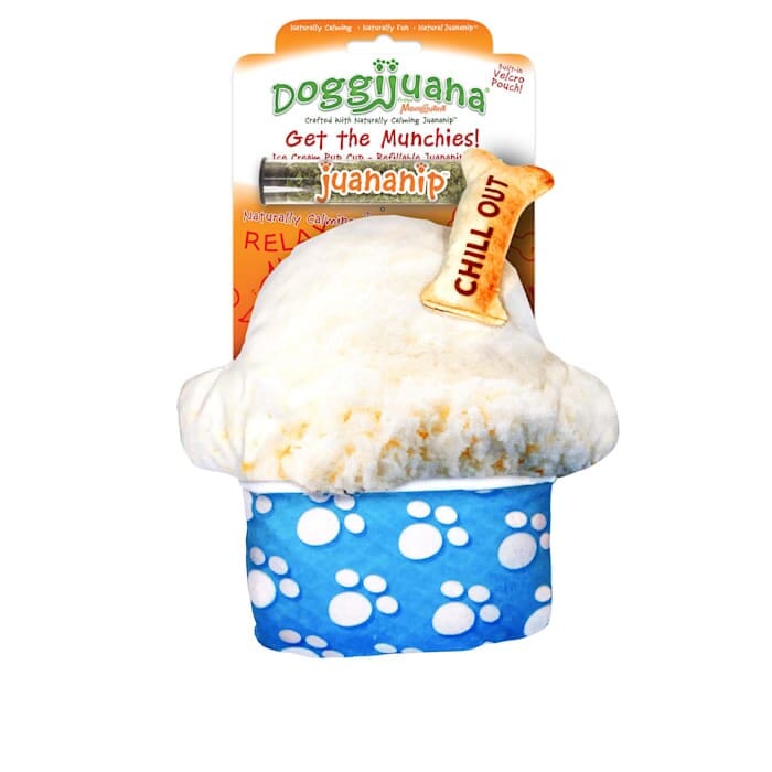 Meowijuana Doggijuana Get The Munchies Pup Cup Refillable Calming Juananip Plush Dog Toy Default Title