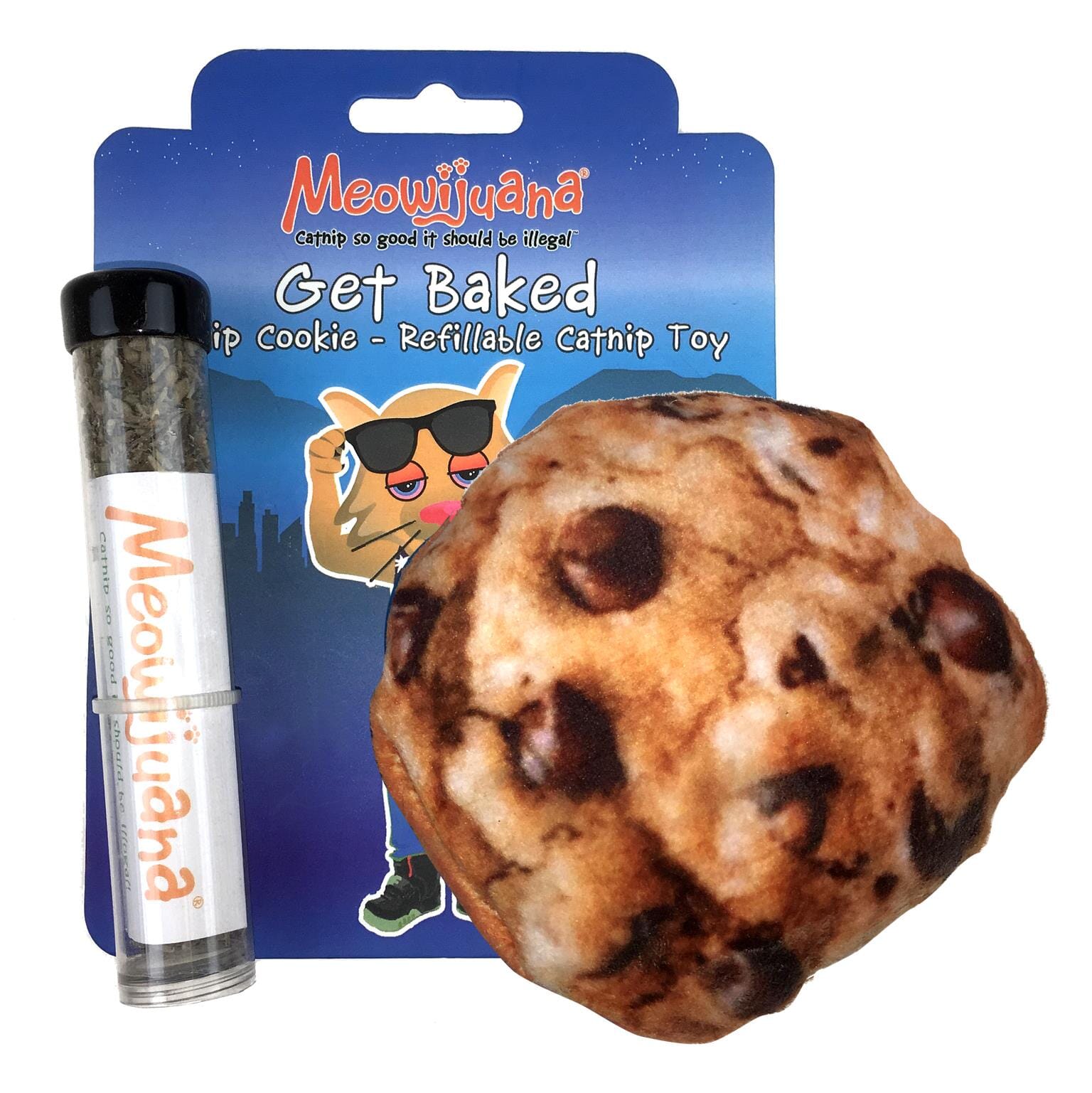 Meowijuana Get Baked Refillable Cookie Catnip Cat Toy  