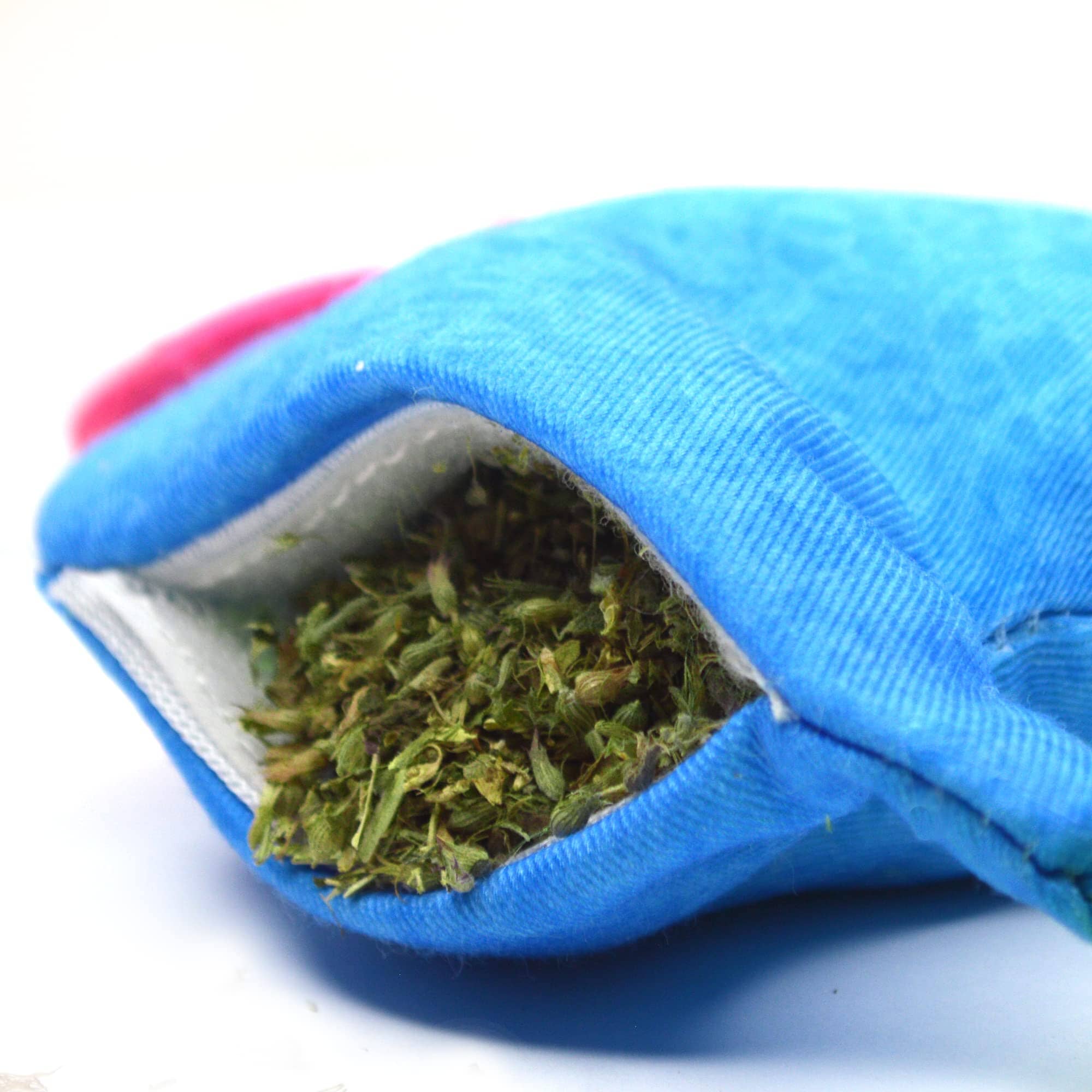 Meowijuana Mohawk Monster Blue Crinkle Catnip Cat Toy  