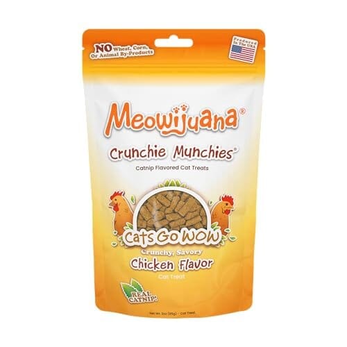 Meowijuanna Crunchie Munchies Chicken and Catnip Crunchy Cat Treats - 3 Oz Oz Default Title