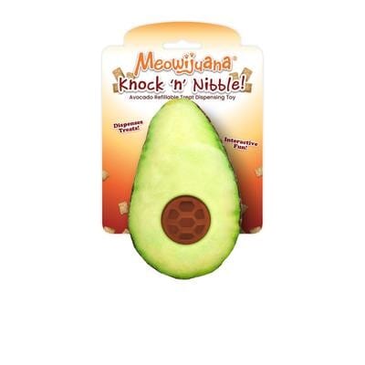 Meowijuanna Knock N' Nibble Avocado Treat-Dispensing Cat Toy Default Title