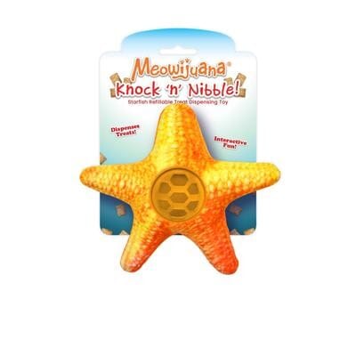 Meowijuanna Knock N' Nibble Starfish Treat-Dispensing Cat Toy Default Title