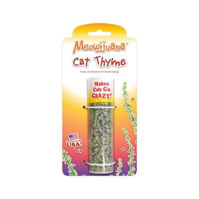 Meowijuanna Thyme Sprigs Natural Thyme Catnip Cat Supplements Treats - 1 Oz Default Title