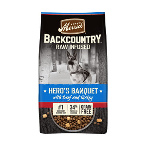 Merrick Backcountry Hero's Banquet Grain-Free Raw-Infused Beef and Turkey Dry Dog Food