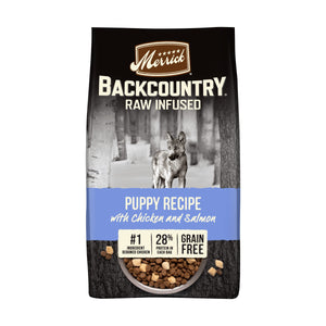 Merrick Backcountry Puppy Grain-Free Raw-Infused Chicken and Salmon Freeze-Dried Dog Food