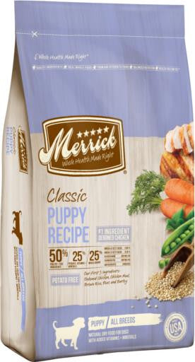 Merrick Classic Canine Puppy Dry Dog Food with Healthy Grains - 4 lb Bag  