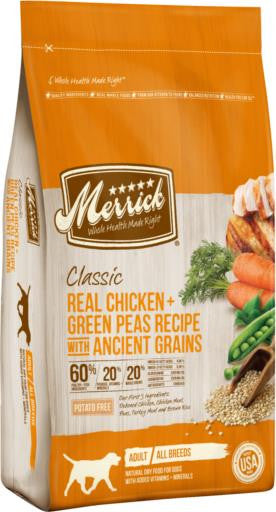 Merrick Classic Canine Chicken + Brown Rice with Healthy Ancient Grains Dry Dog Food with Healthy Grains - 4 lb Bag  