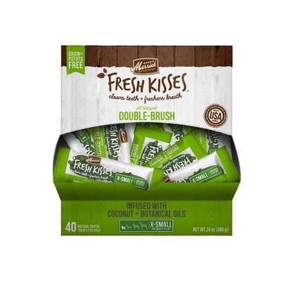 Merrick Fresh Kisses Coconut and Botanical Oil Single Wrapped Dental Dog Treats - Extra Small - 40 Count Default Title
