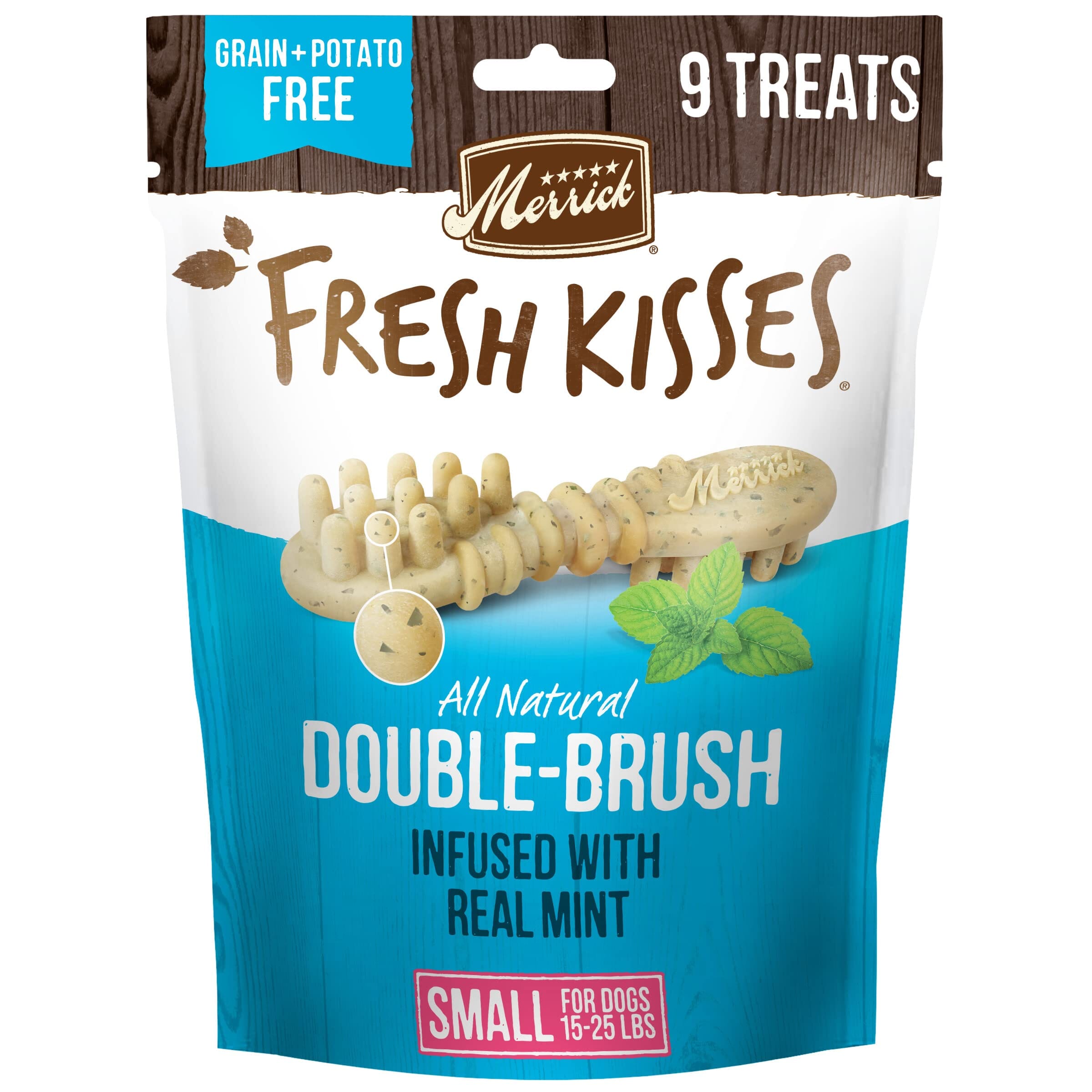 Merrick Fresh Kisses Mint Fresh Breath Dental Dog Treats Small - 5.5 Oz 