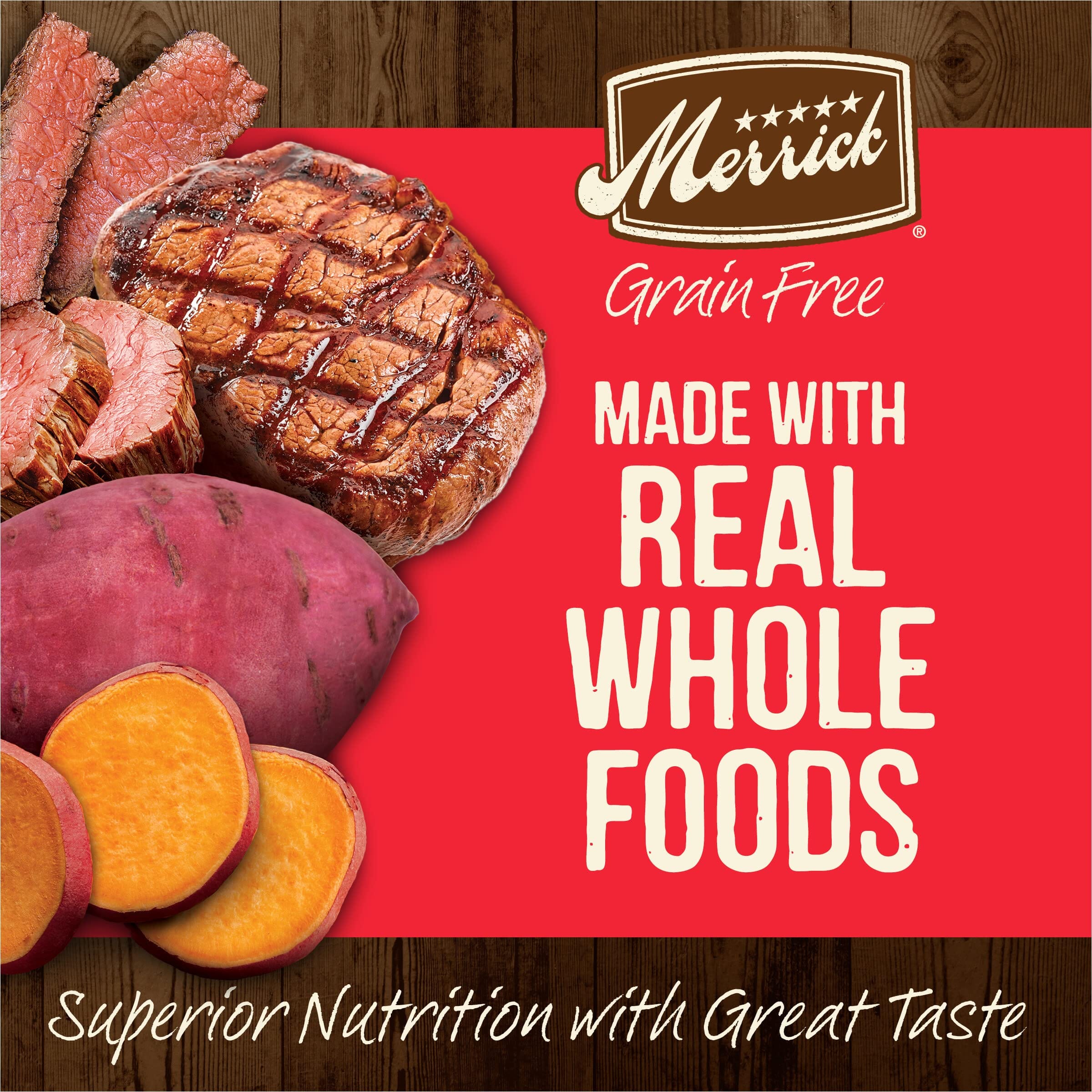 Merrick Grain-Free Bison Beef and Sweet Potato Dry Dog Food  