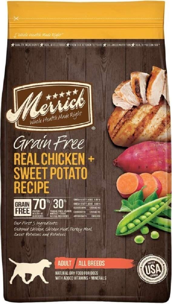 Merrick Grain-Free Chicken and Sweet Potato Dry Dog Food 4 Lbs 