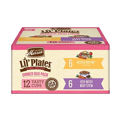 Merrick Grain-Free Lil' Plates Dinner Duo Beef and Chicken Small-Breed Wet Dog Food Trays - Variety Pack - 3.5 Oz - Case of 12 Default Title