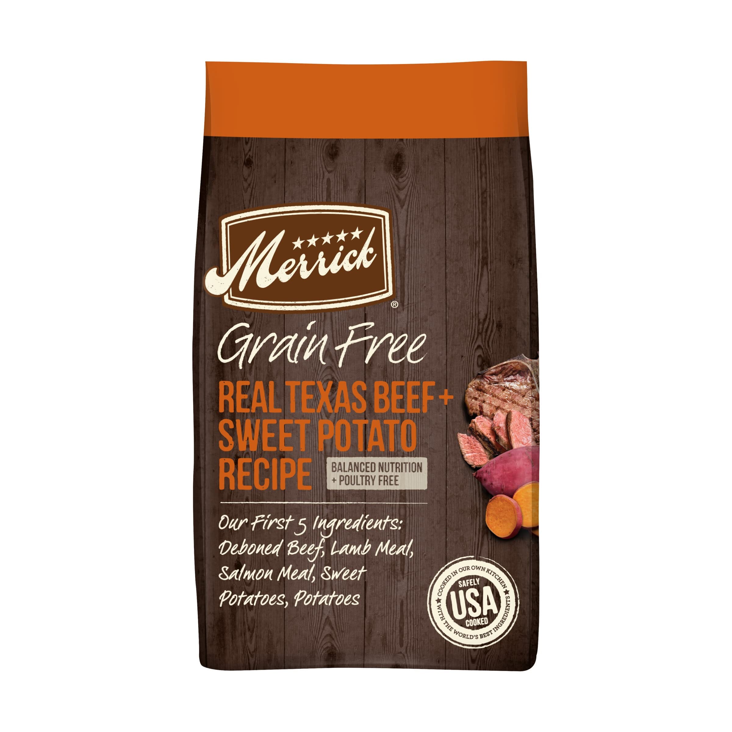 Merrick Grain-Free Texas Beef and Sweet Potato Dry Dog Food 4 Lbs 