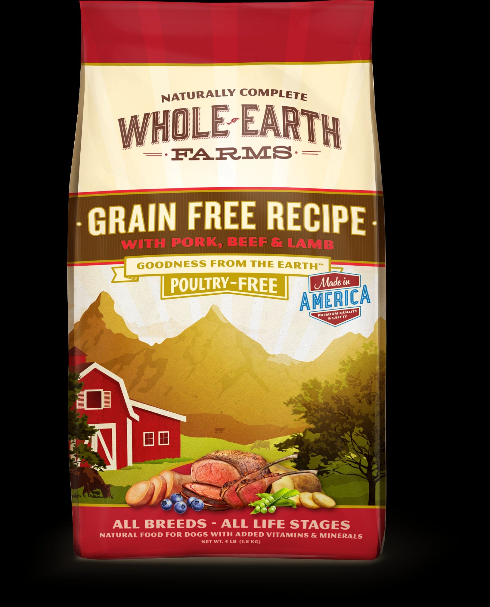 Merrick Grain-Free Whole Earth Farms Pork Beef and Lamb Dry Dog Food - 4 Lbs Default Title