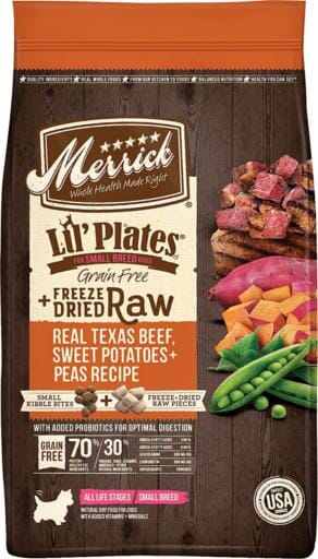 Merrick Lil' Plates Beef & Sweet Potato w/Raw Bites Freeze-Dried Dog Food - 10 lb Bag  