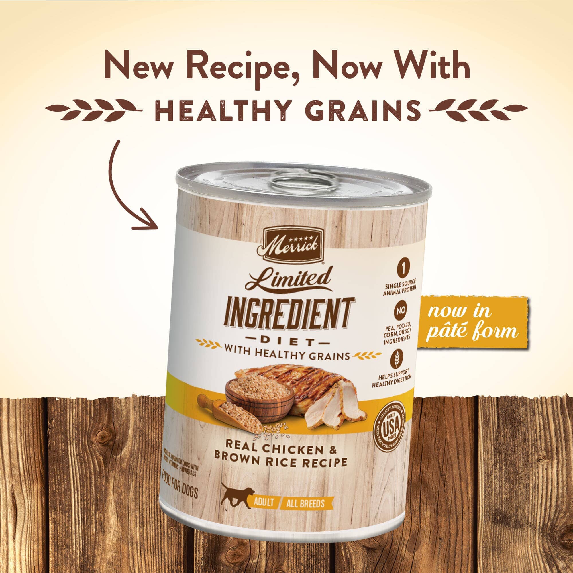 Merrick Limited Ingredient Diet Chicken with Healthy Grains Canned Dog Food - 12.75 Oz - Case of 12