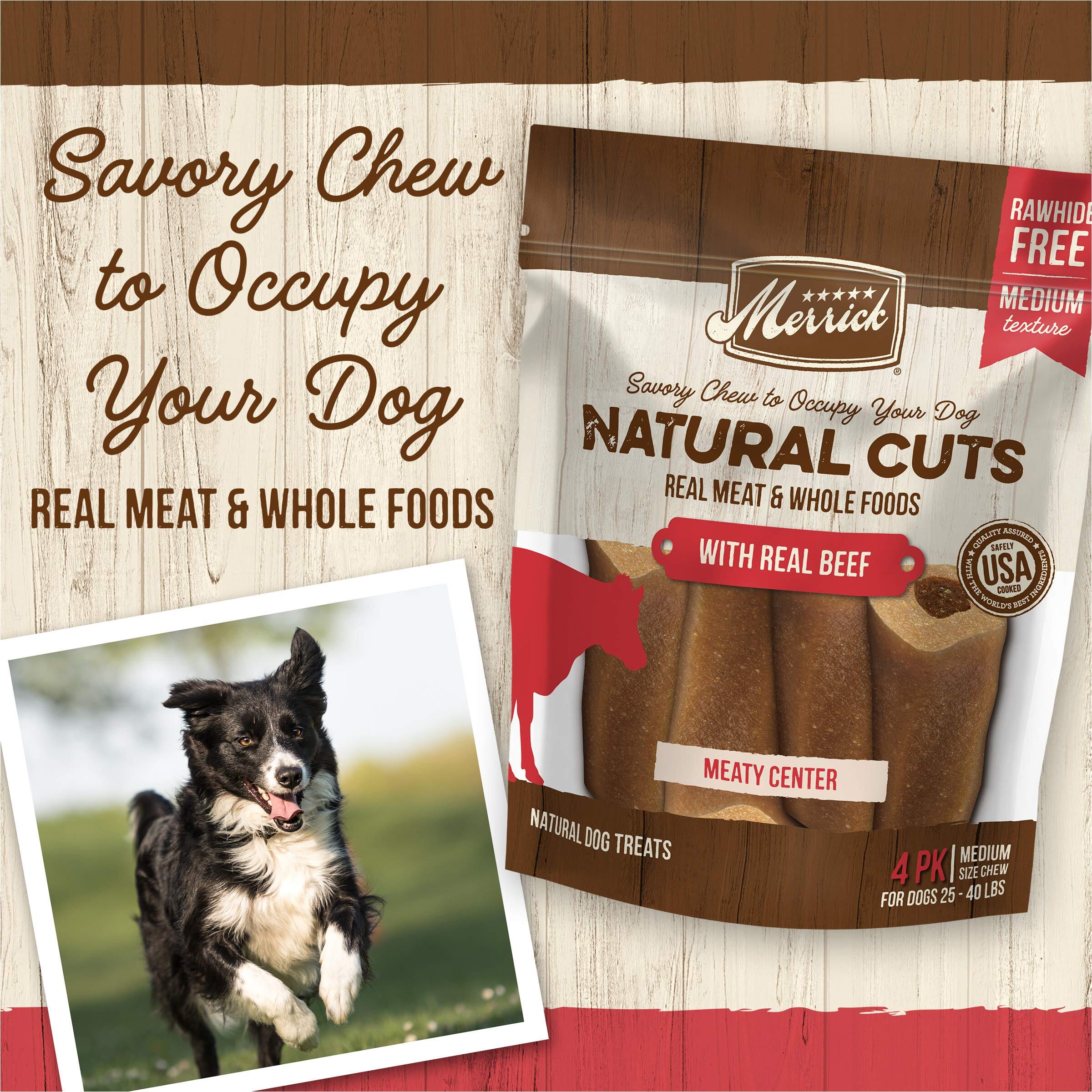 Merrick Natural Beef Cuts Natural Dog Chews  