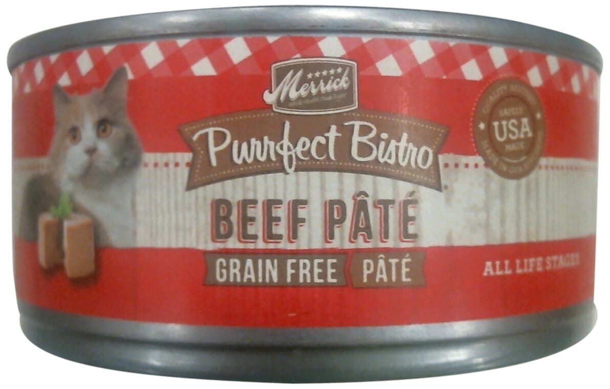 Merrick Purrfect Bistro Beef Pate Canned Cat Food - 5.5 Oz - Case of 24  