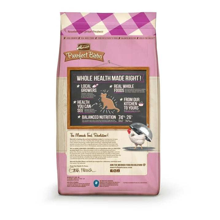 Merrick Purrfect Bistro Grain-Free Healthy Kitten Recipe Dry Cat Food - 4 lb Bag  