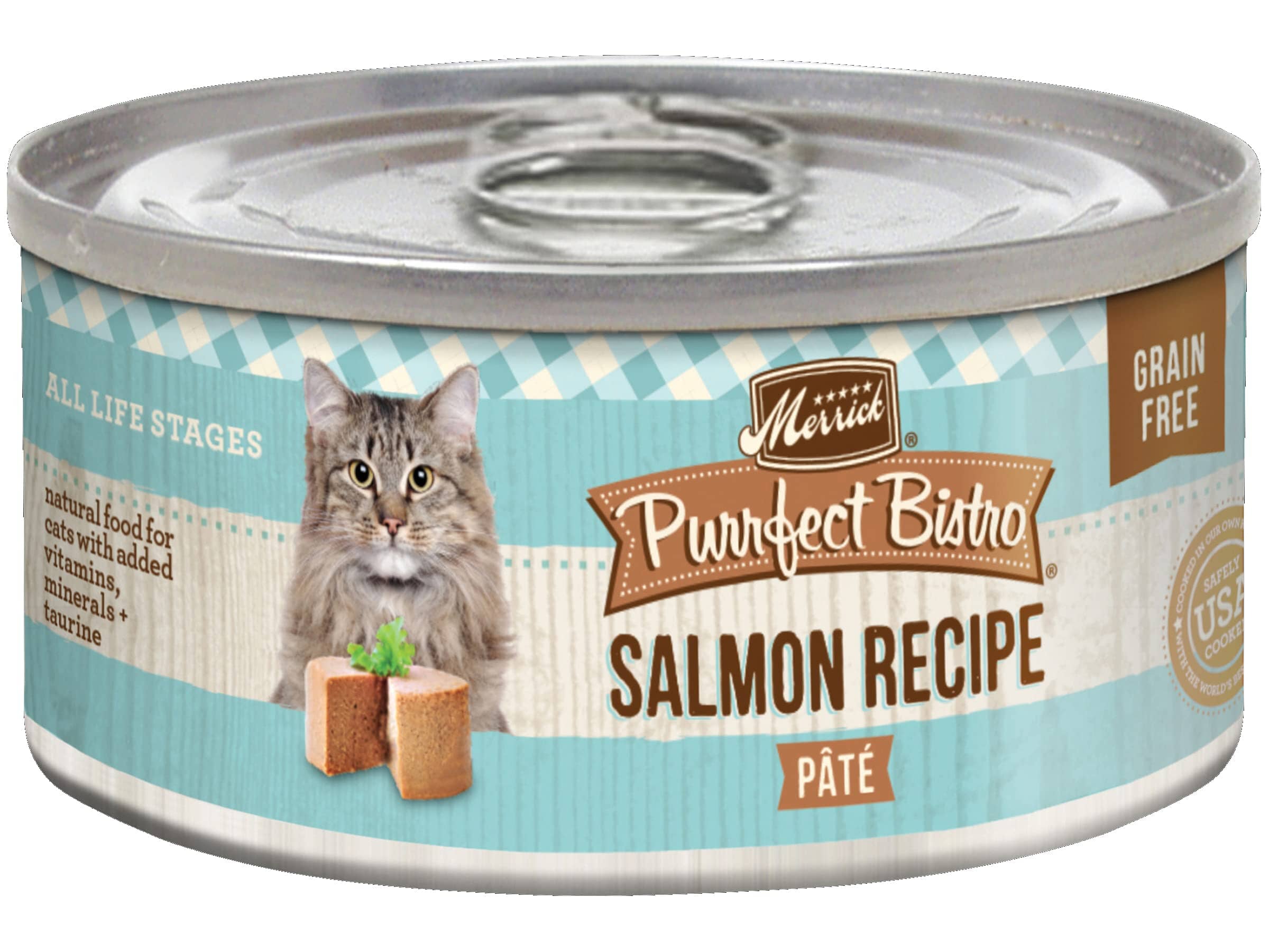 Merrick Purrfect Bistro Salmon Pate Canned Cat Food - 3 Oz - Case of 24  