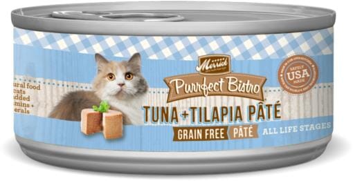 Merrick Purrfect Bistro Tuna and Tilapia Canned Cat Food - 3 Oz - Case of 24  