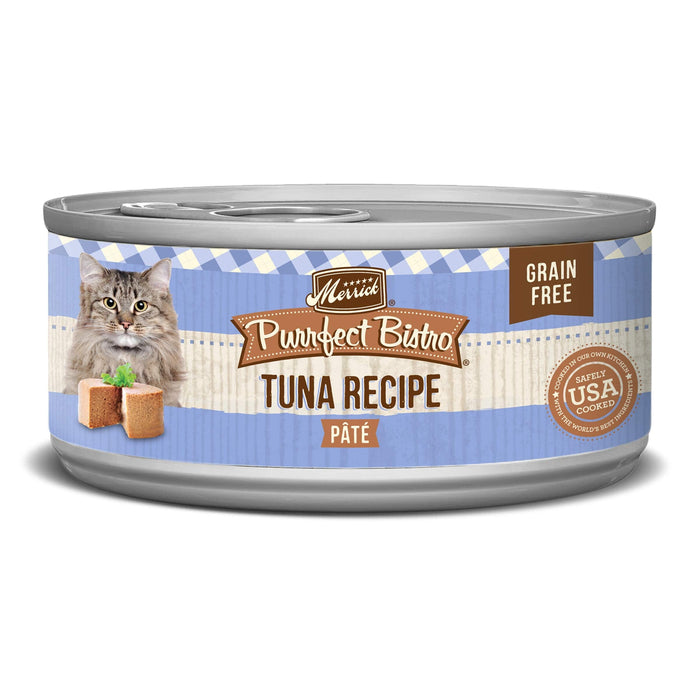 Merrick Purrfect Bistro Tuna Pate Canned Cat Food - 5.5 Oz - Case of 24