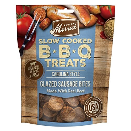 Merrick Slow-Cooked Carolina BBQ Beef Sausage Bites Jerky Dog Treats - 10 Oz Default Title