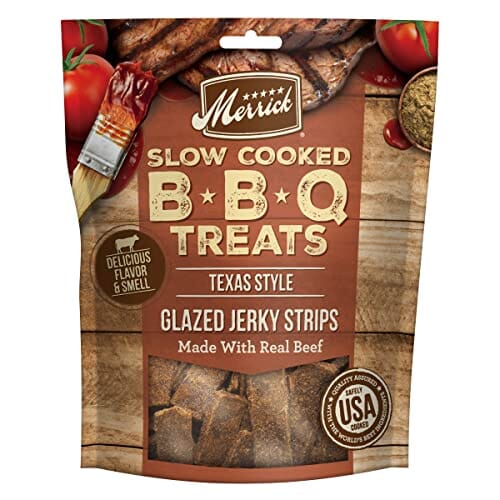 Merrick Slow-Cooked Texas BBQ Glazed Beef Strips Jerky Dog Treats - 10 Oz Default Title